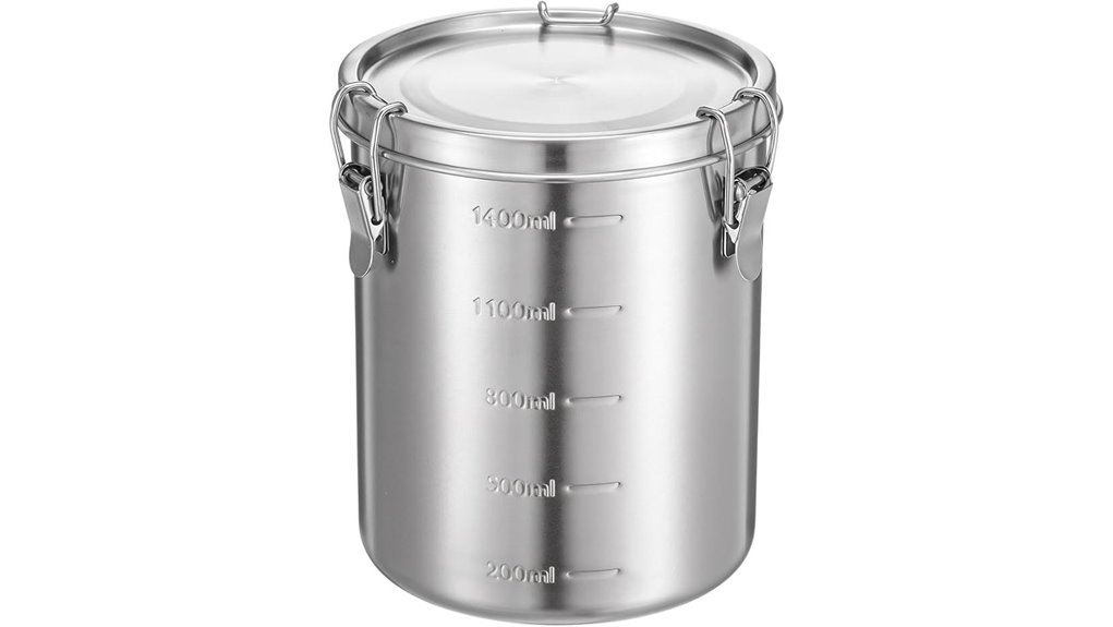 stainless steel canister airtight lid