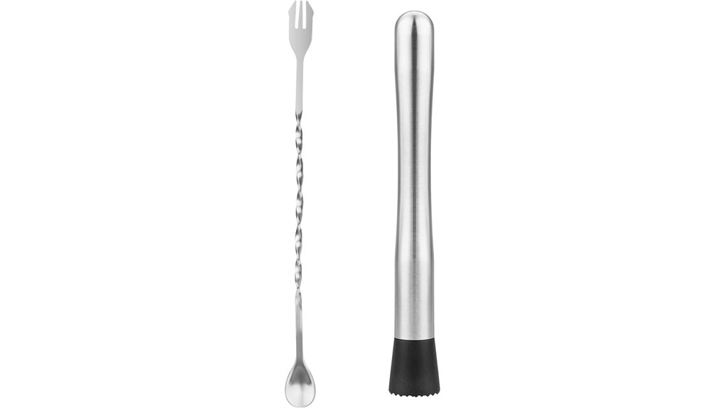 stainless steel cocktail muddler