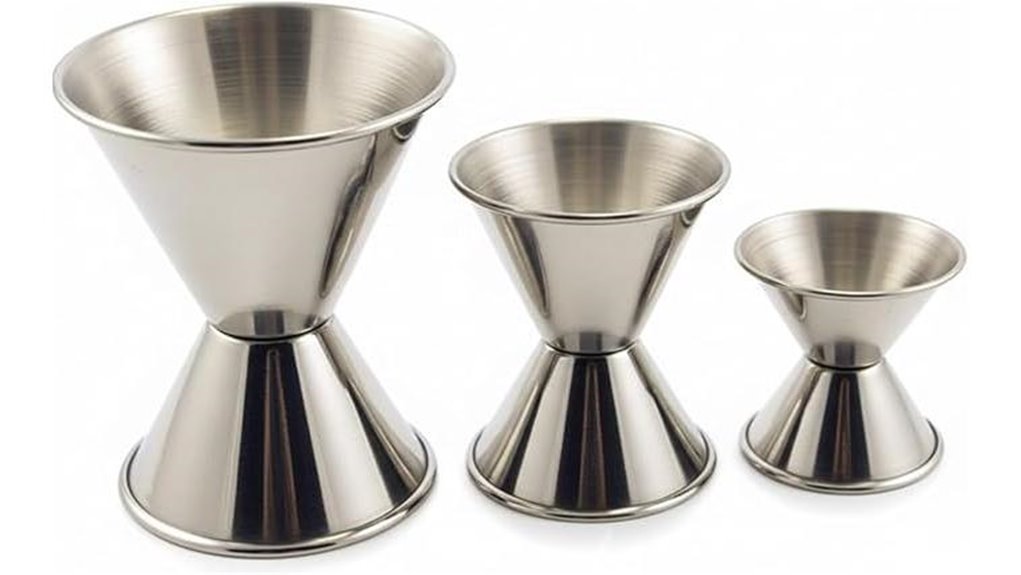 stainless steel double bar jiggers