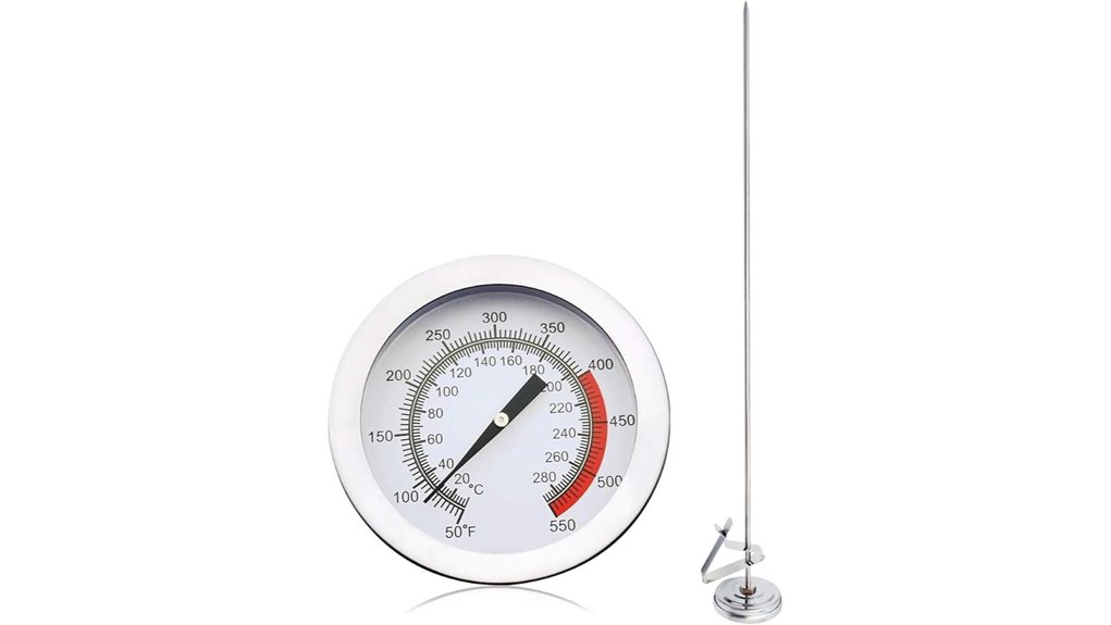 stainless steel fry thermometer