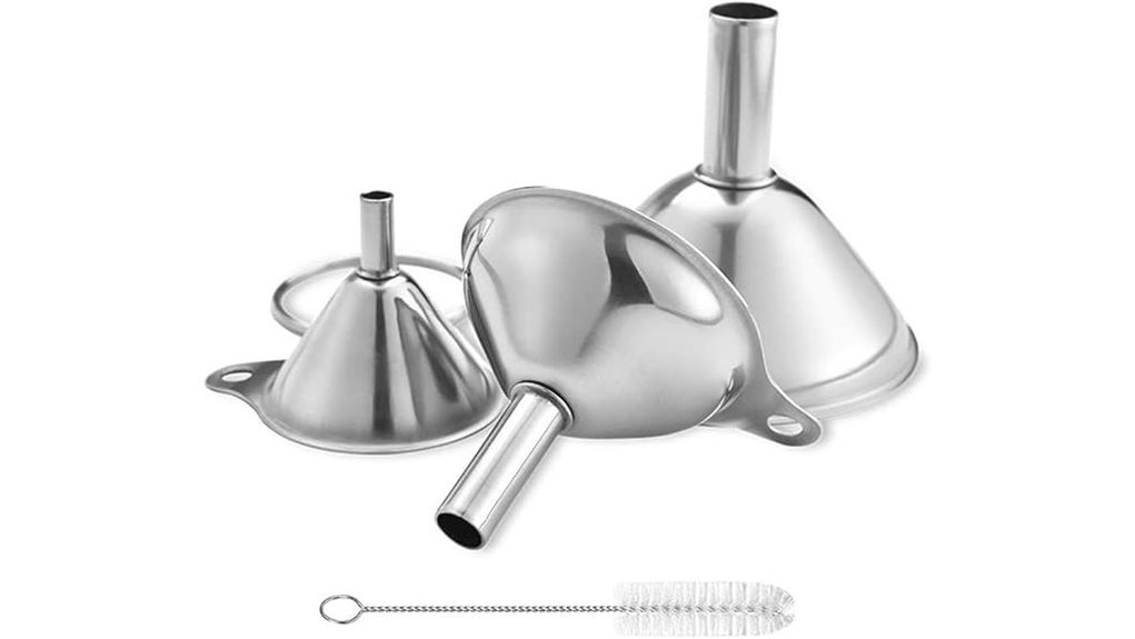 stainless steel funnel set