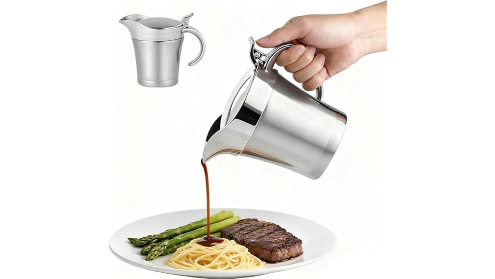 stainless steel gravy boat