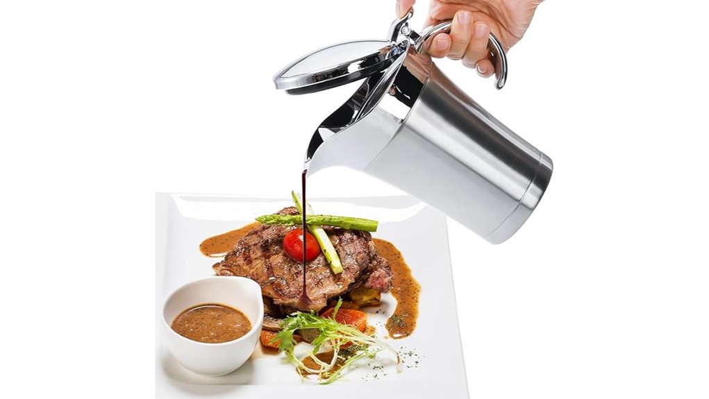 stainless steel insulated gravy boat