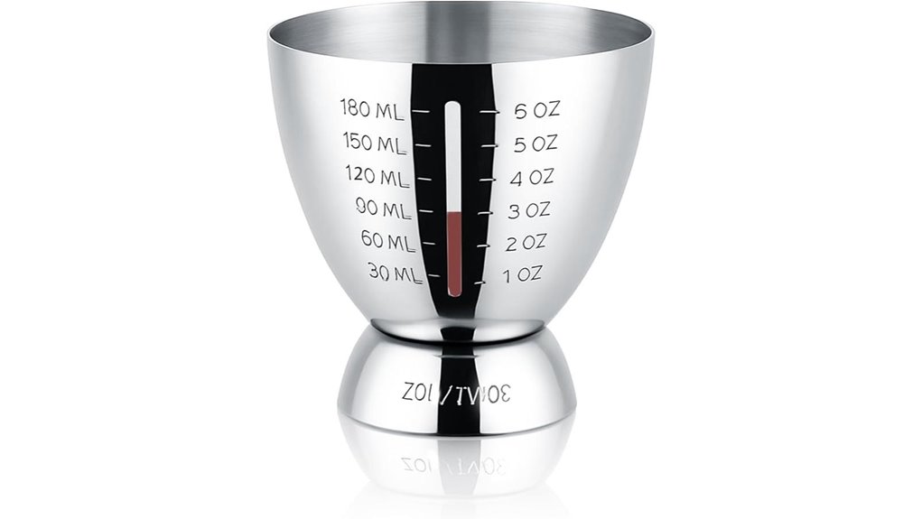 stainless steel jigger measurements