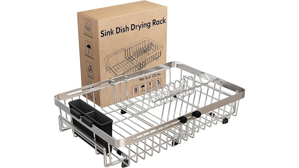stainless steel over sink rack