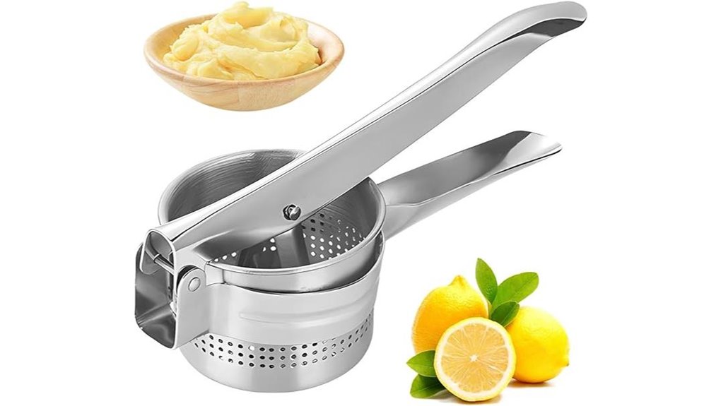 stainless steel potato ricer