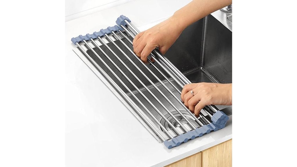 stainless steel roll up rack
