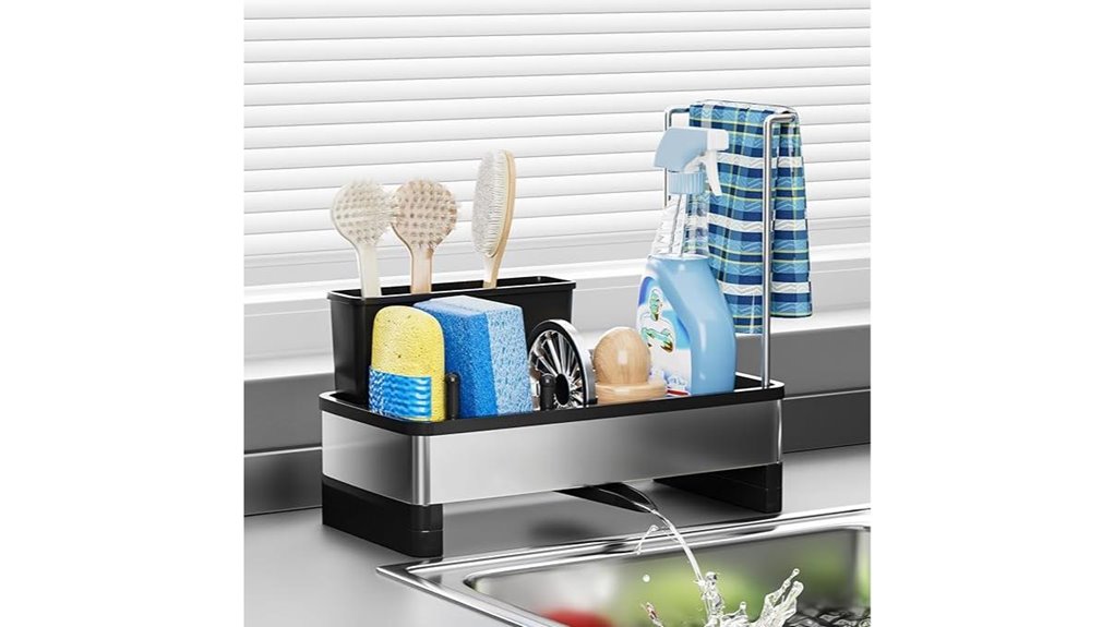stainless steel sink organizer