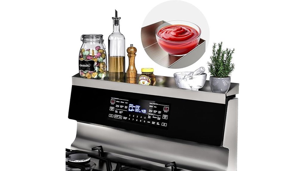 stainless steel stove top shelf