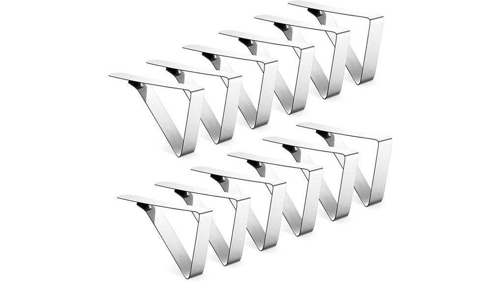 stainless steel tablecloth clips