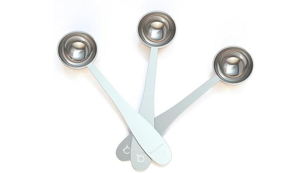 stainless steel tea scoops
