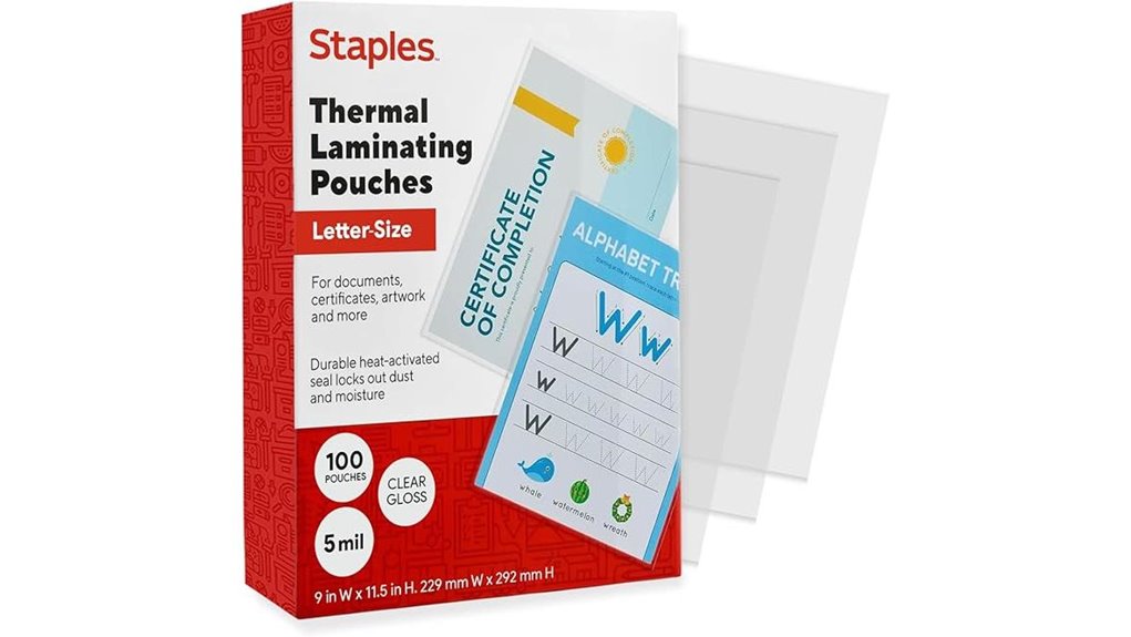 staples 9x11 5 pouches 5 mil
