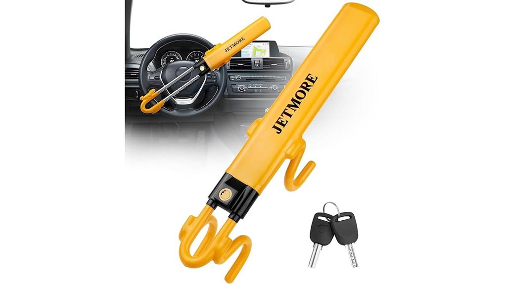 steering wheel lock with bolts