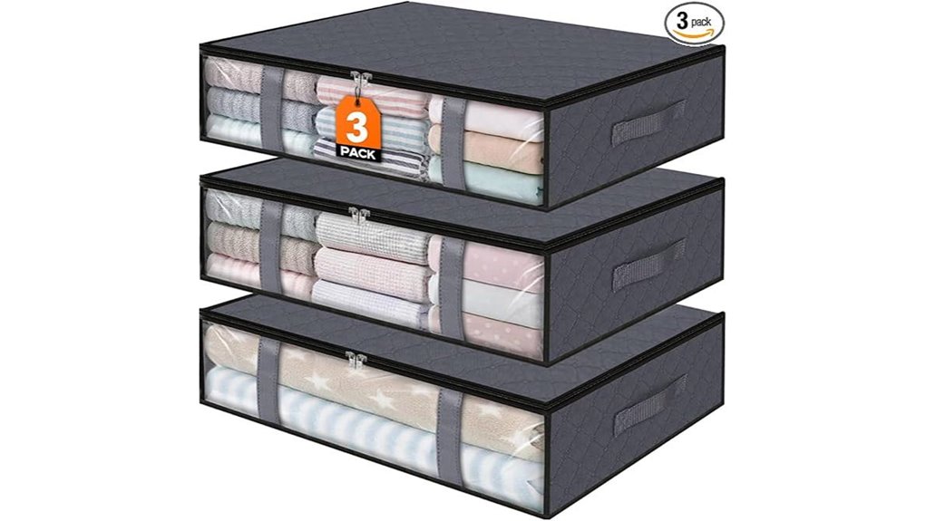 storageright 3 pack under bed bins