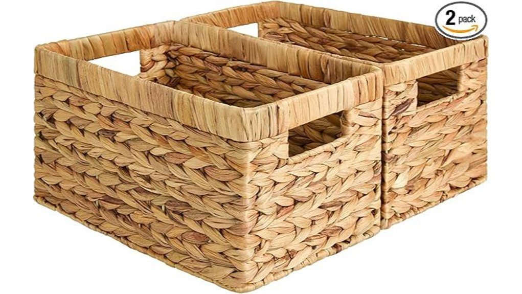 storageworks wicker basket pair