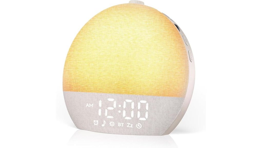 sunrise alarm clock with white noise
