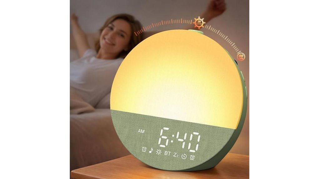 sunrise alarm with dual alarms