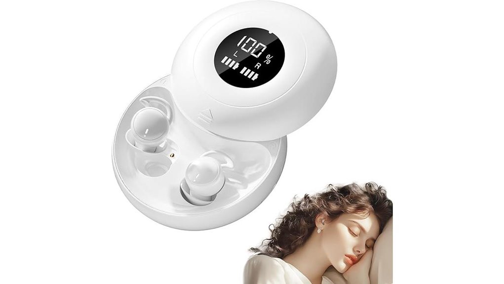 sunvito white led display earbuds