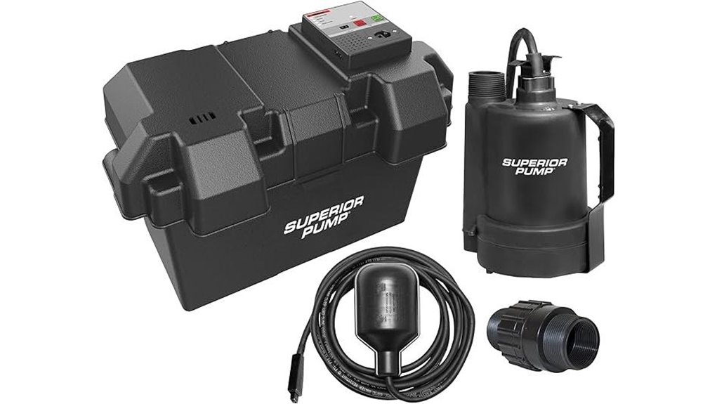 superior 12v battery backup pump