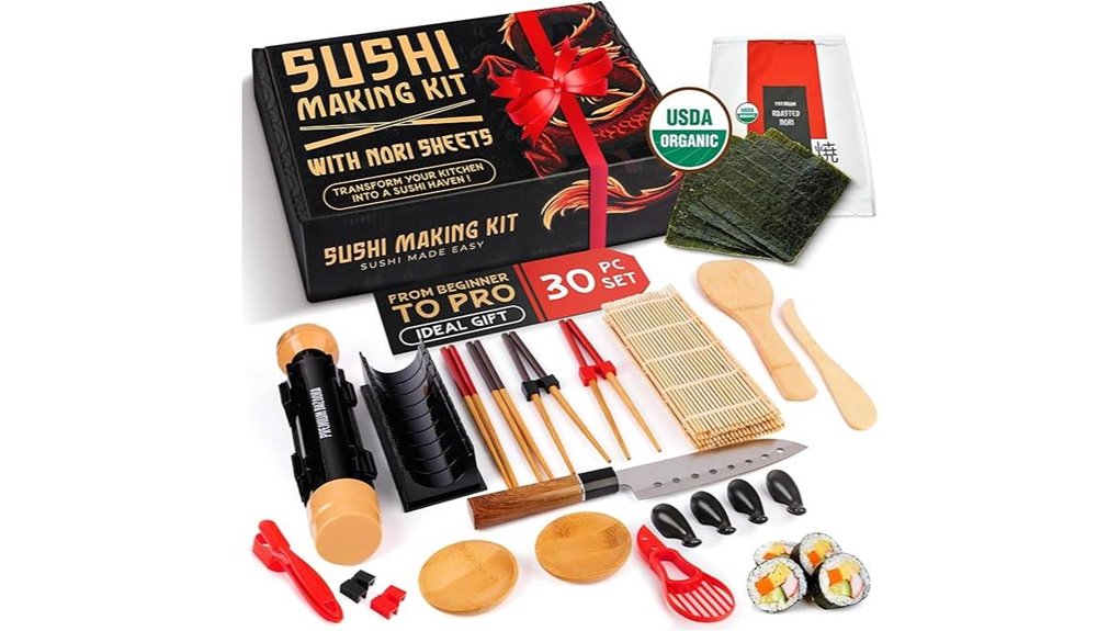 sushi rolling kit with nori