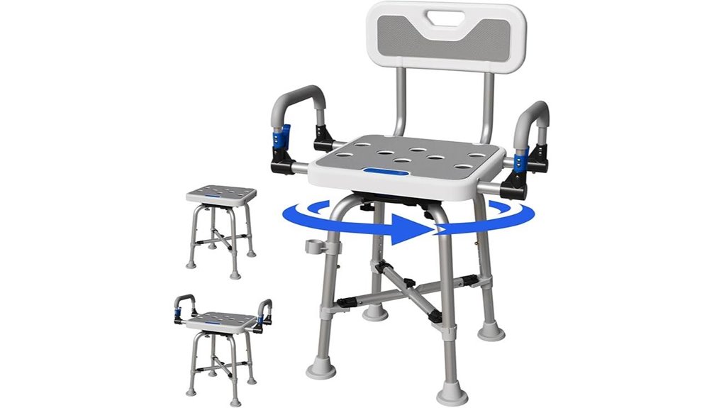 swivel 400lbs shower chair