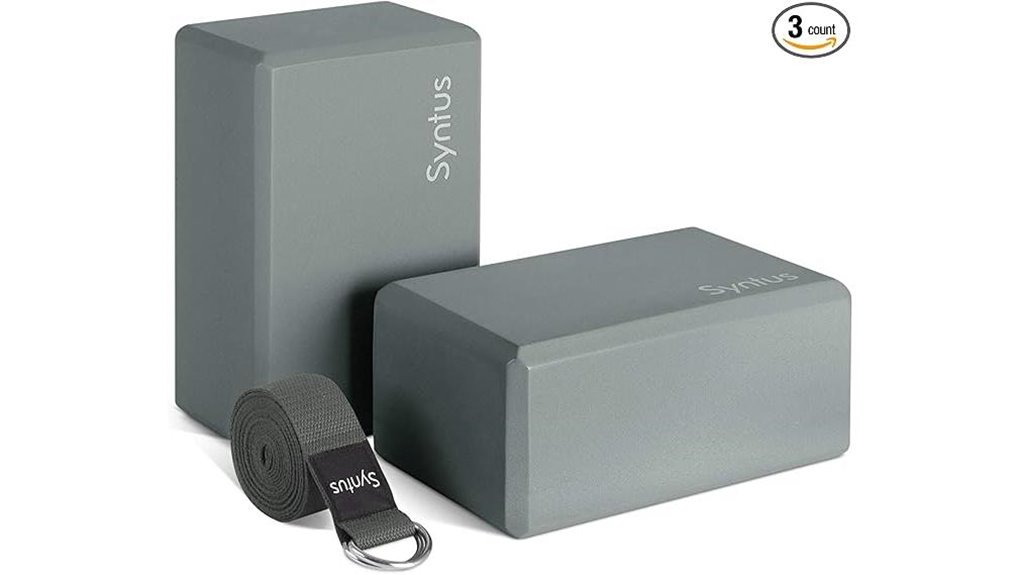 syntus yoga block and strap set