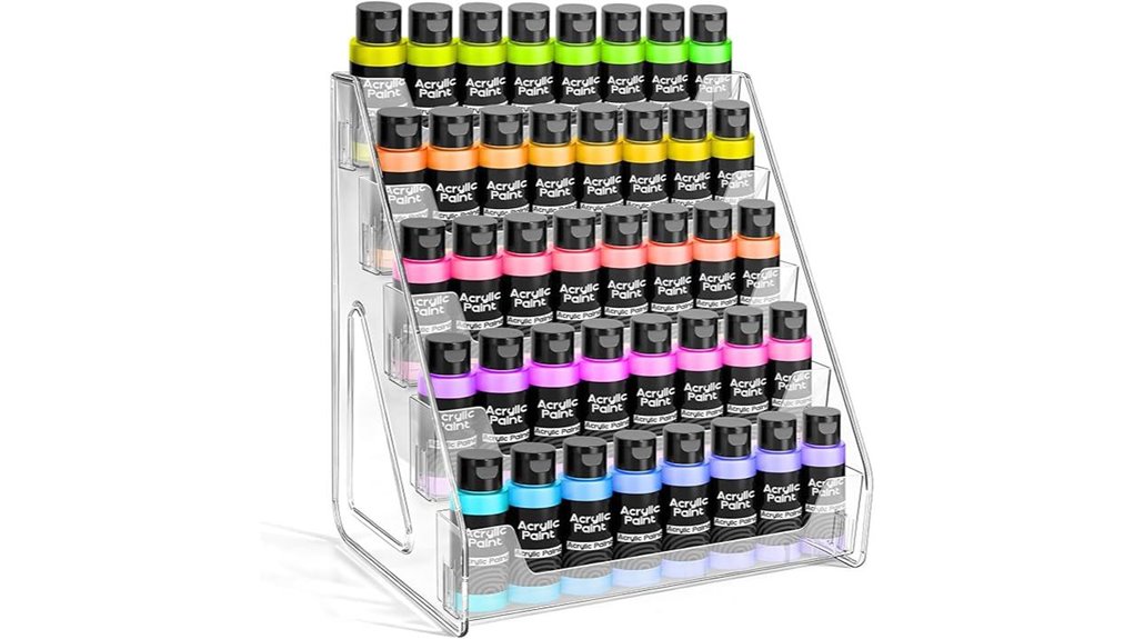 tall five layer paint organizer