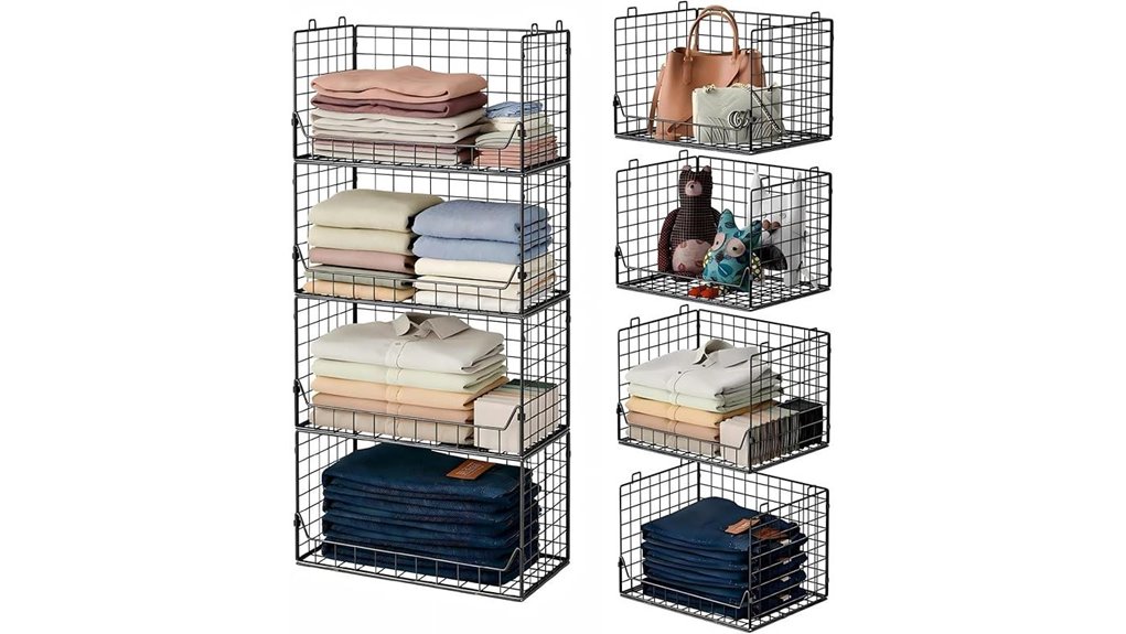 tall four tier bin organizer