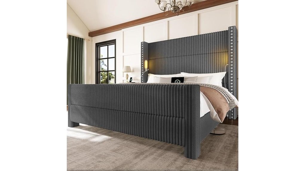 tall king headboard lights