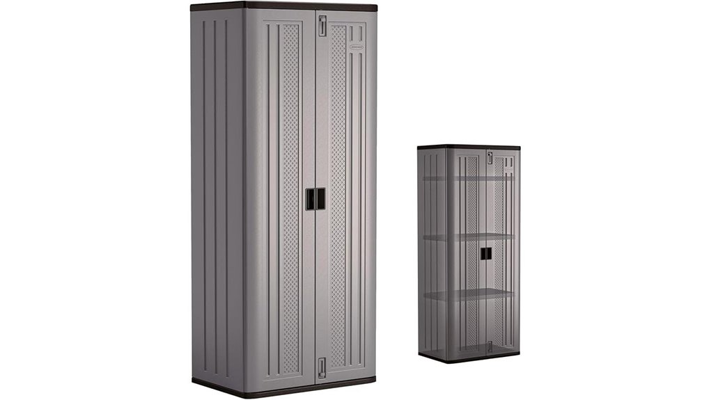 tall suncast lockable cabinet