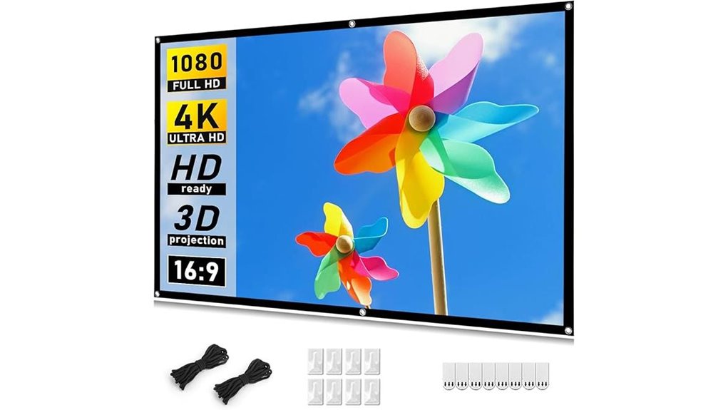 taotique 72 inch 16 9 foldable projector screen
