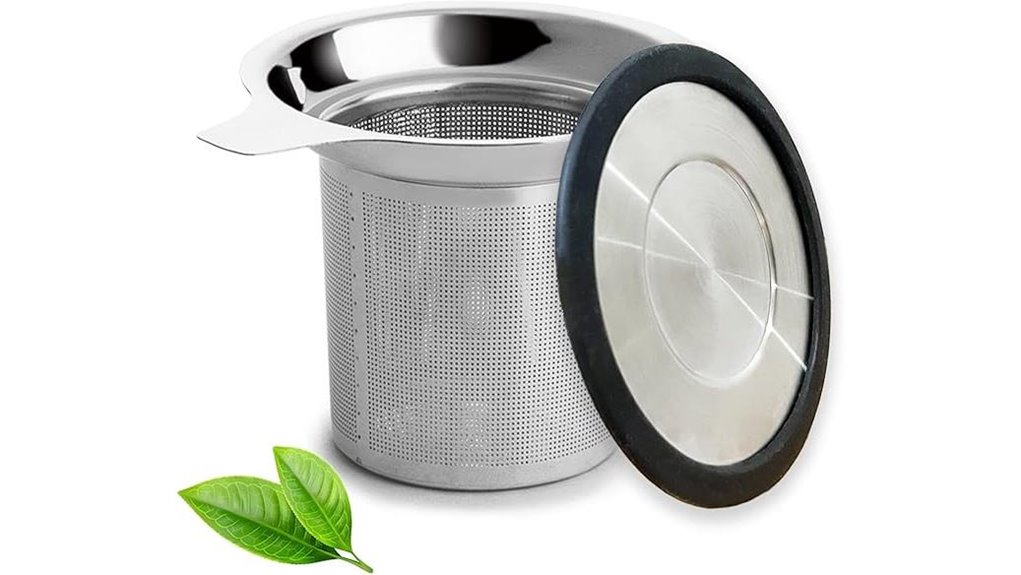 tea infuser with silicone lid