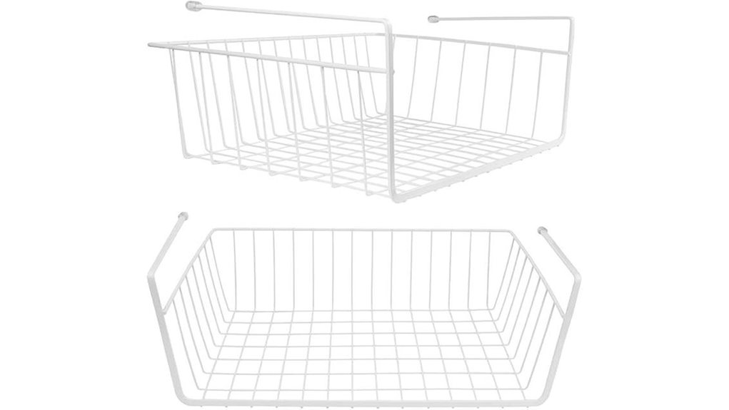 tebery white wire baskets