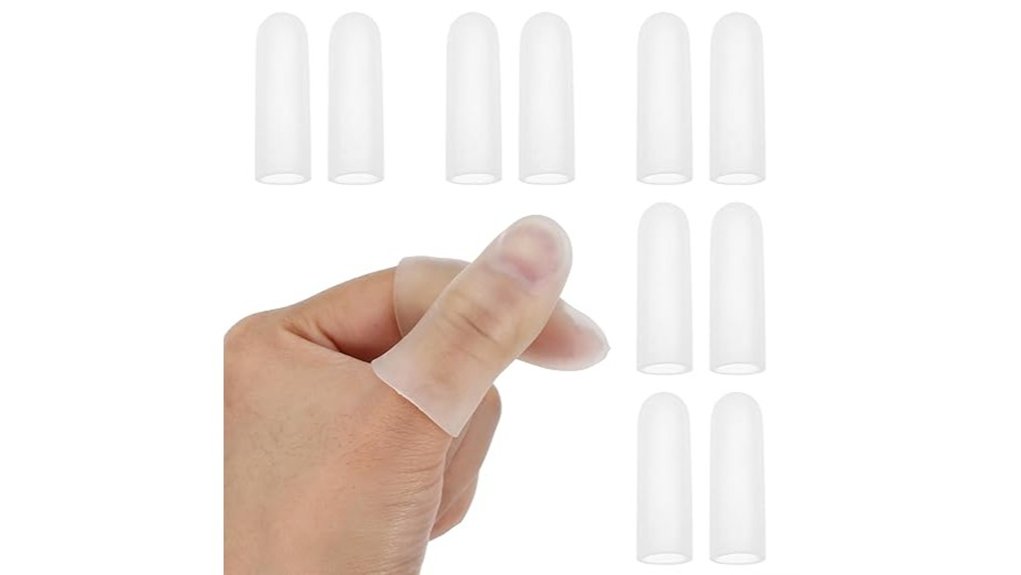 ten clear gel fingercaps
