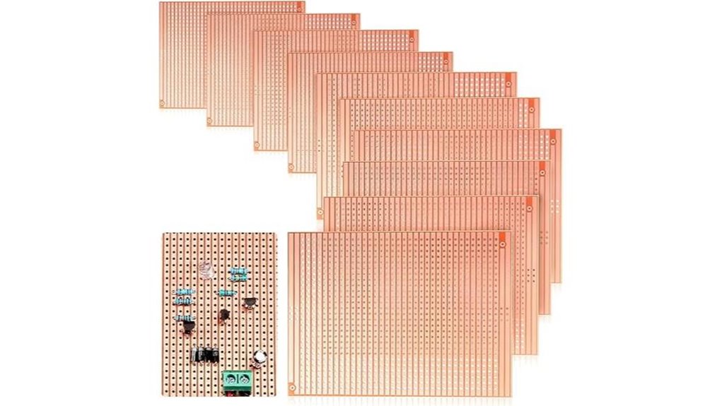ten pack 73x100mm pcb stripboards