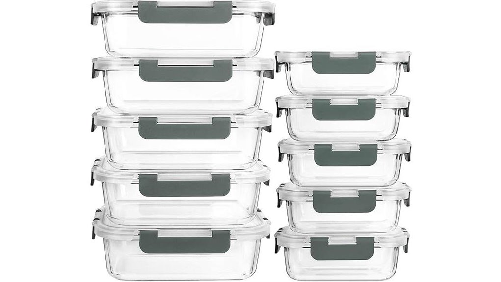 ten pack glass snap lids