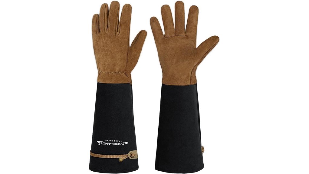 thorn proof pigskin gardening gloves
