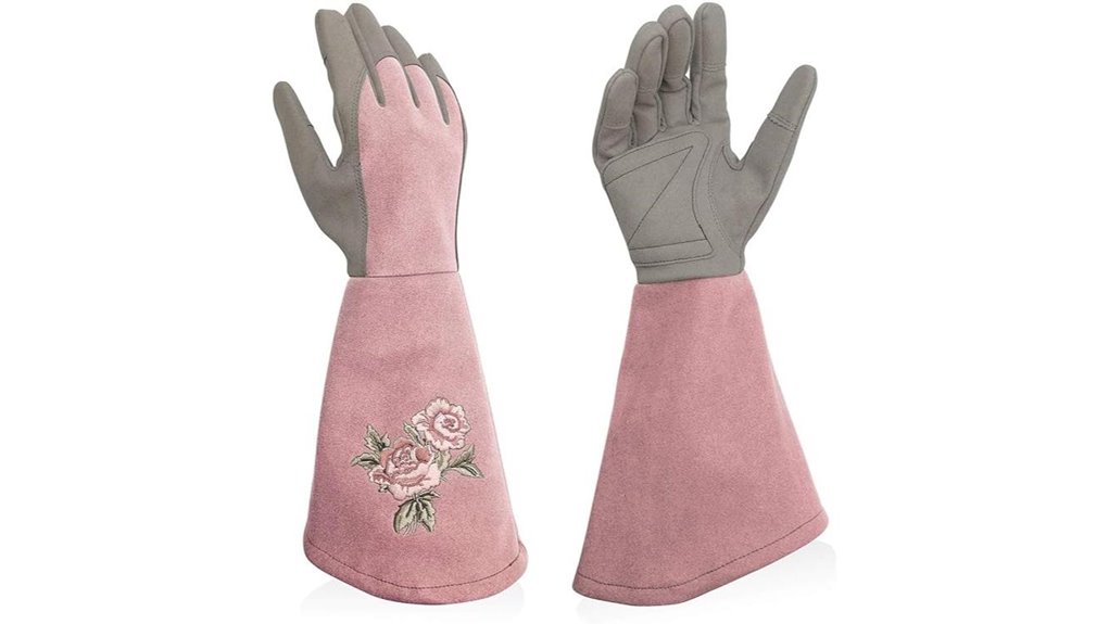 thorn resistant forearm rose gloves