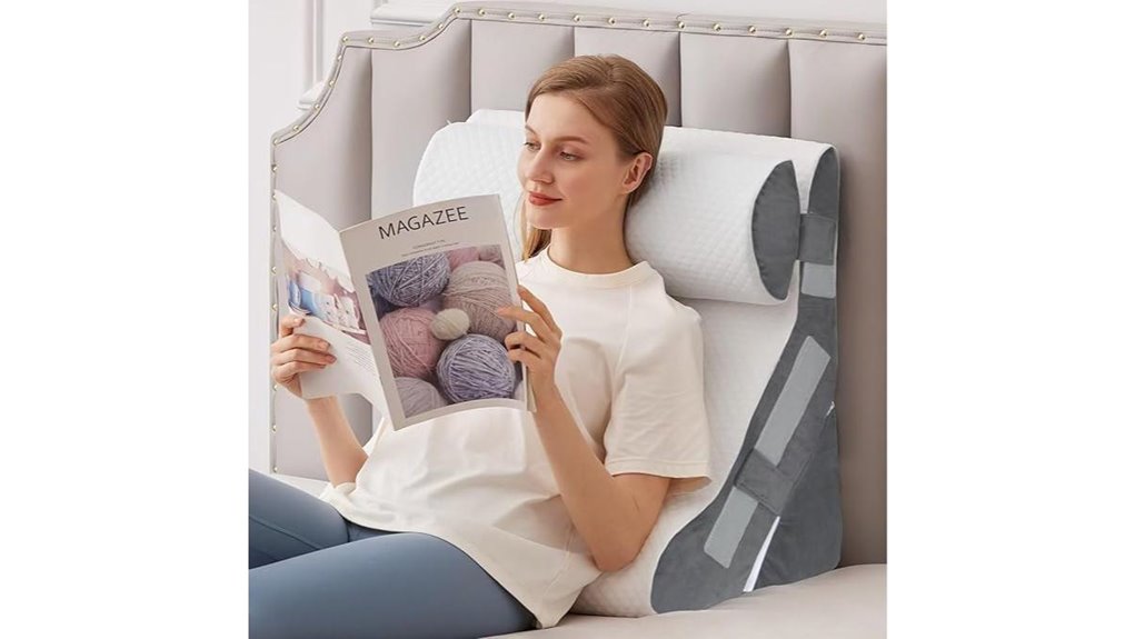 three adjustable bed wedges