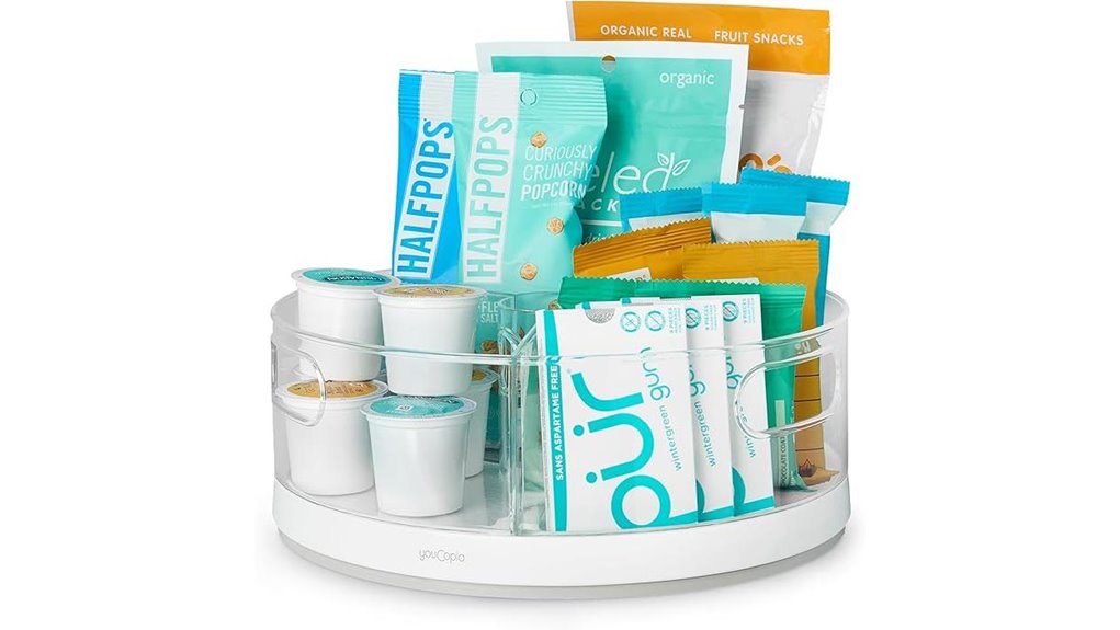 three container rotating lazy susan