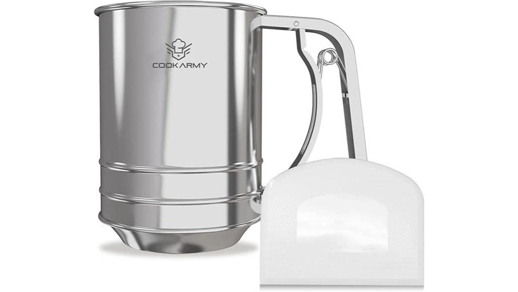 three cup double layer sifter
