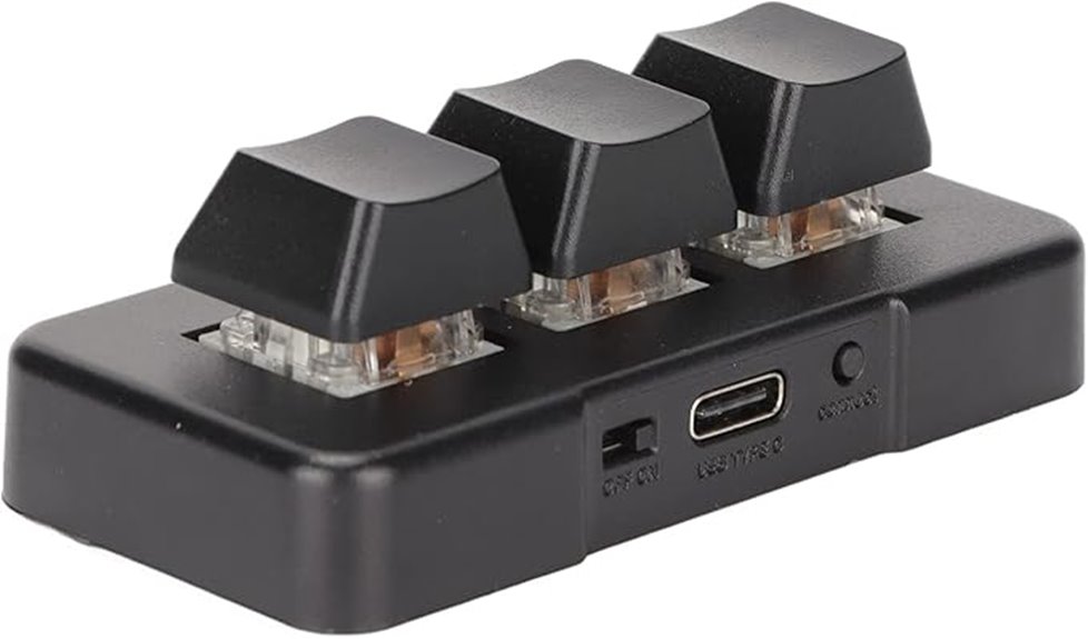 three key rgb programmable keypad