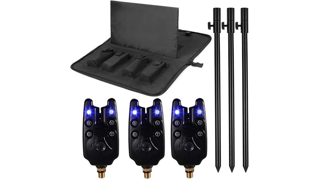 three led fishing bite alarm