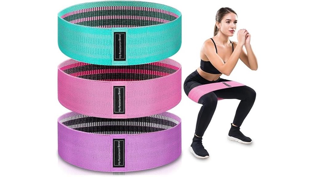 three level multi color fabric bands