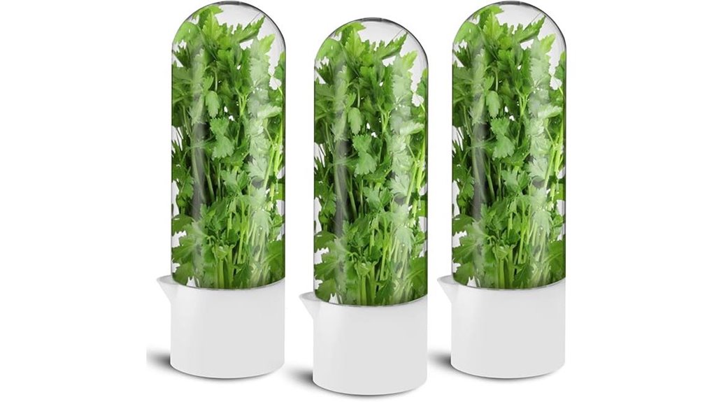 three pack herb saver for fridge