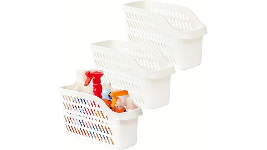 three pack under sink organizers with wheels