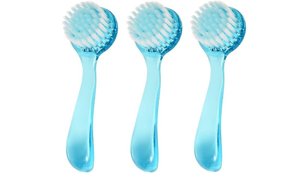 three piece facial brush