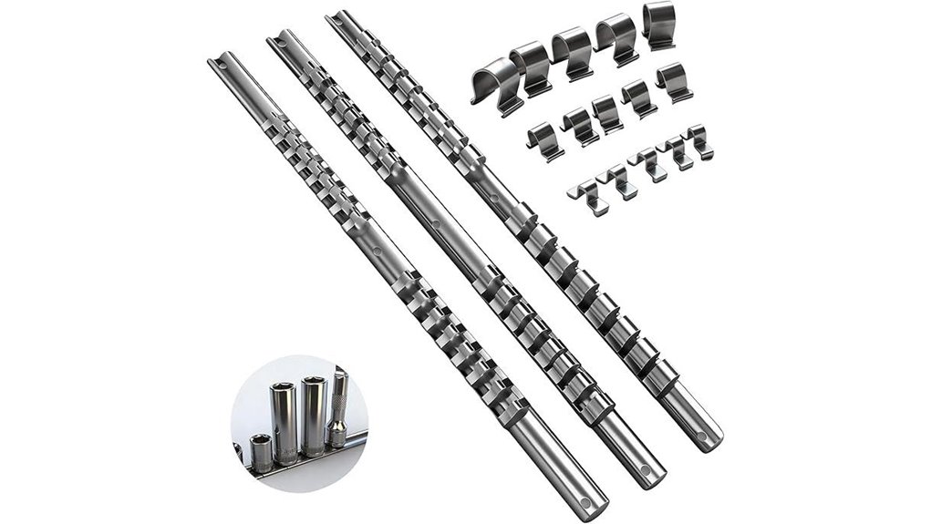three piece metal socket organizer