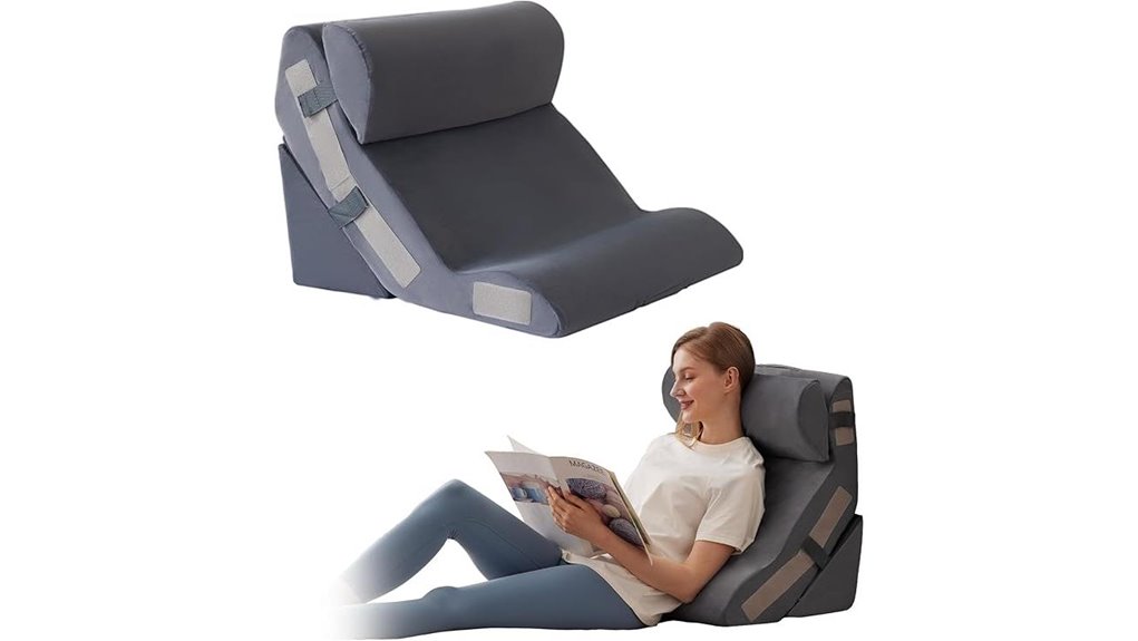 three piece wedge pillow set after surgery grey