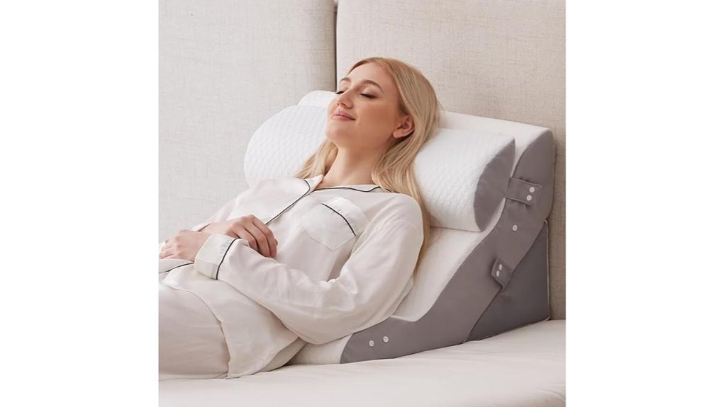 three piece wedge pillow set